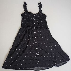 Love Culture Black and White Lightweight Floral Print Flirty Sun Dress Size S